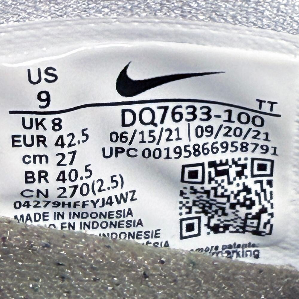 Nike Air VaporMax 2021 Flyknit Mens Size 9 Running Shoes Mismatched Swoosh White - Picture 9 of 9